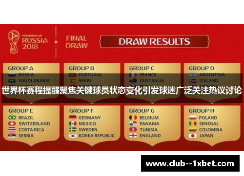 世界杯赛程提醒聚焦关键球员状态变化引发球迷广泛关注热议讨论